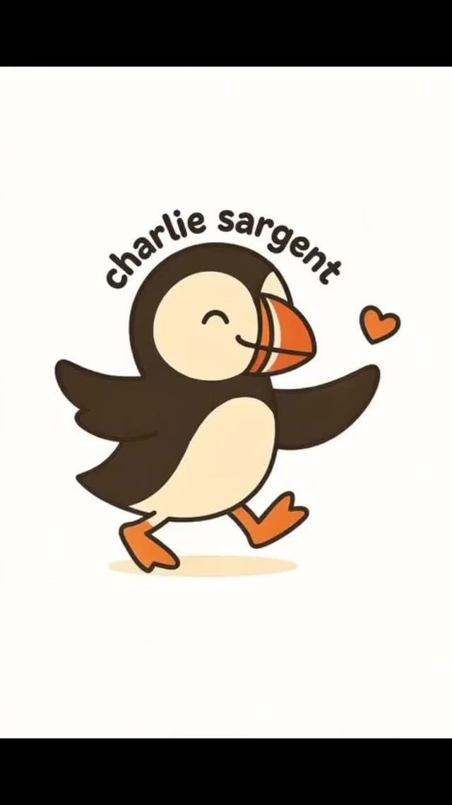 Charlie Sargent custom puffin character design on denim