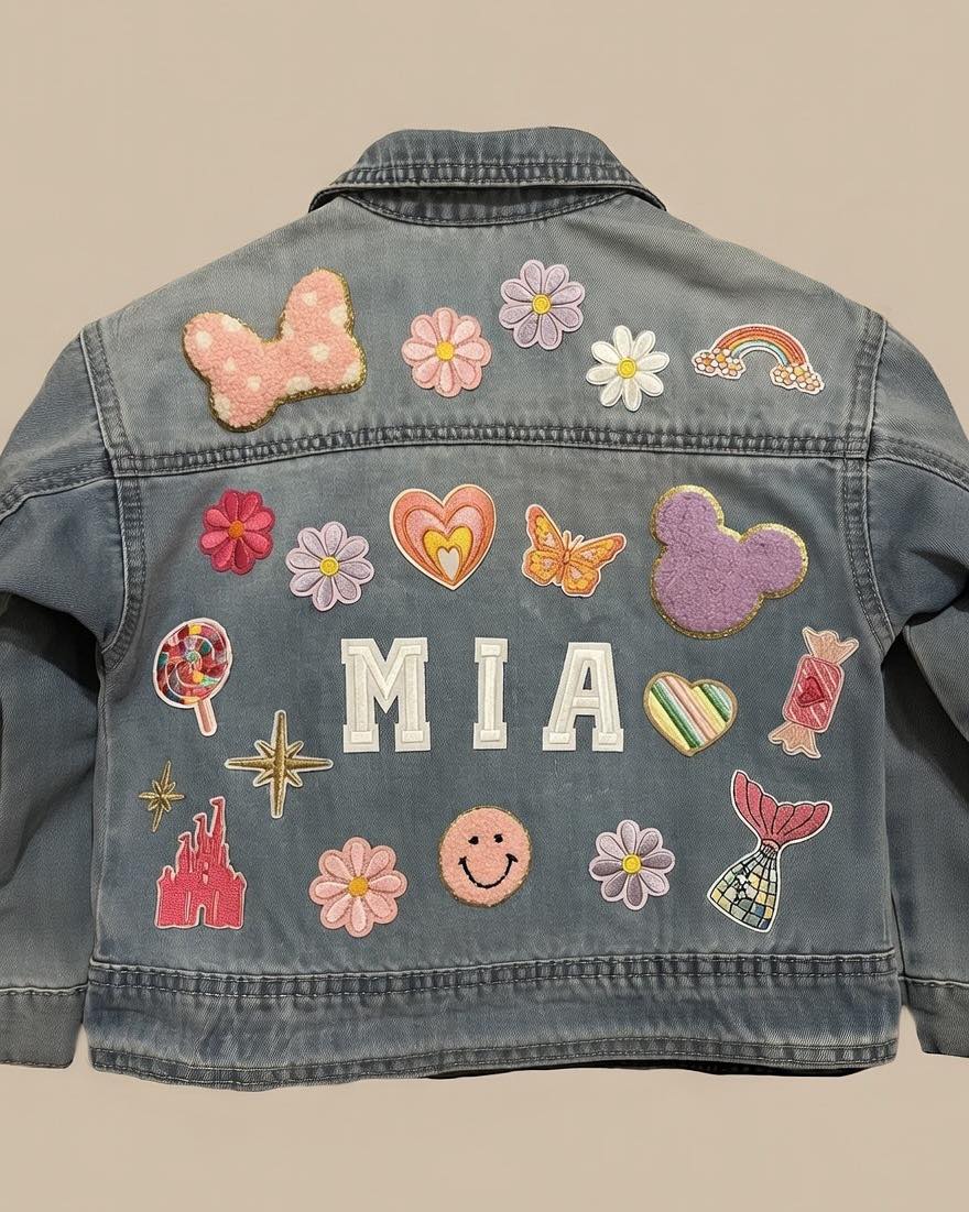 Another angle of MIA custom denim jacket